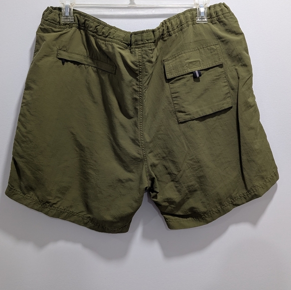Eddie Bauer Mens Shorts Hybrid Green Nylon Swim Trunks Mesh Lined Drawstring XL - Picture 6 of 10